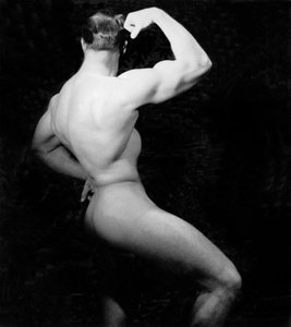 Nude Bodybuilder Side View，San Francisco，California，c.1950